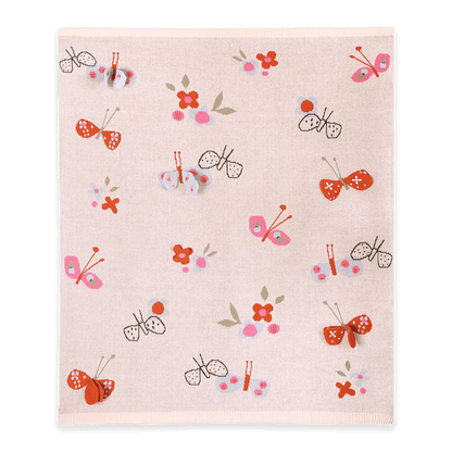 Butterfly - 3D Jacquard Sweater Knit Baby Blanket (Organic Cotton)