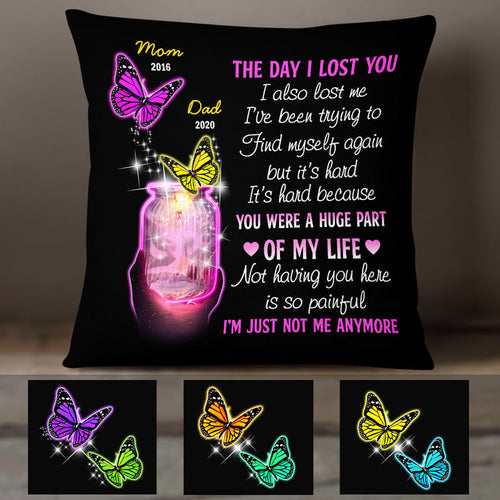 Butterfly The Day I Lost You Personalized Pillow Case