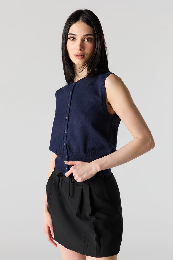 Button-Up Knit Vest