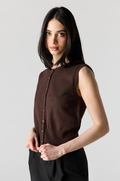 Button-Up Knit Vest