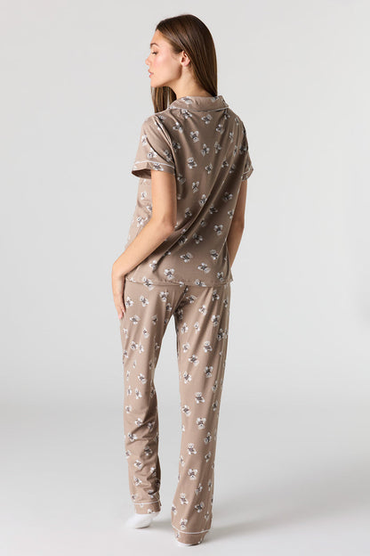 Button-Up Top & Pant Pajama Set