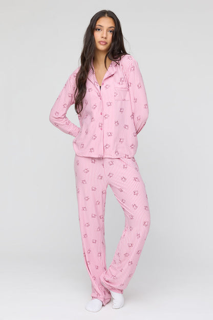Button-Up Top & Pant Pajama Set
