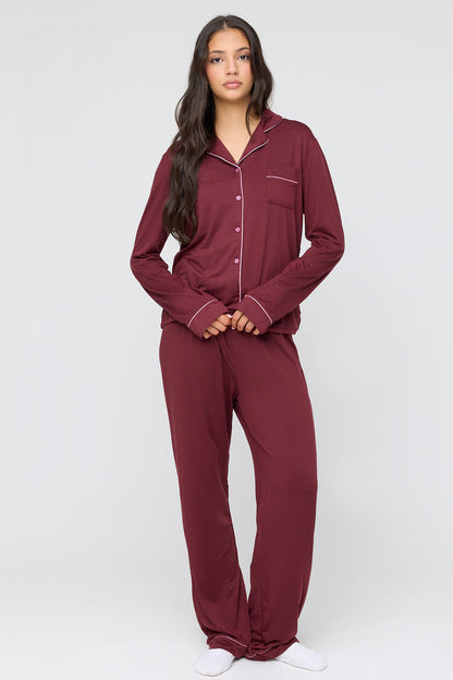 Button-Up Top & Pant Pajama Set