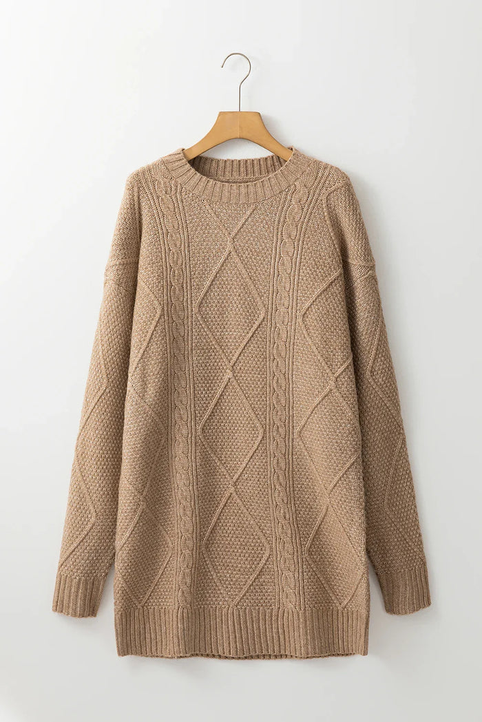 Cable Knit Sweater Dress