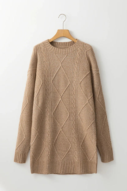 Cable Knit Sweater Dress