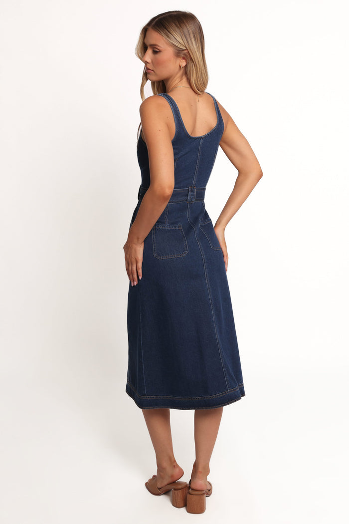 Petal and Pup USA DRESSES Carys Midi Dress - Denim (Hold for Rack)