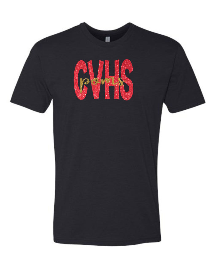 Castle View Poms CVHS Design Tee- 3 Colors