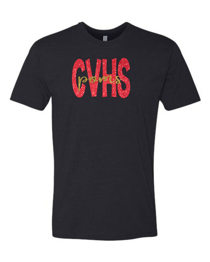 Castle View Poms CVHS Design Tee- 3 Colors