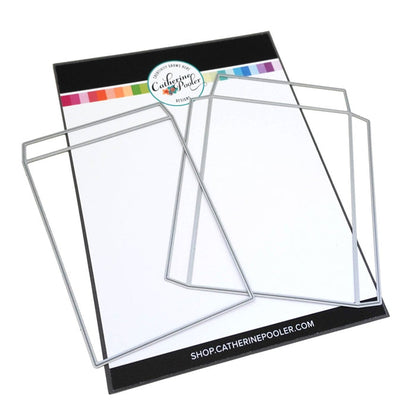 Catherine Pooler - Dies - Notecard Envelope. Create your own adorable notecard sized envelope with our Notecard Envelope Die. This pair of dies will work with our 6x6" paper to create two cut and scored pieces that you can easily adhere together to create custom envelopes. The envelope is measures at 3 3/4" x 5 1/2" and is a perfect fit for a 3.5" x 5" CP Notecard or 4 Bar sized card base. Available at Embellish Away located in Bowmanville Ontario Canada.