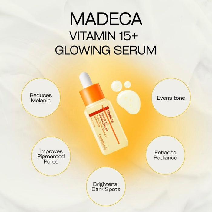 Centellian24 Madeca Vitamin 15+ Glowing Serum 30ml سيروم سنتيليان 24 ماديكا فيتامين 15+ لتفتيح البشرة - Princess Cosmetics Qatar