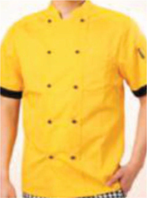 Chef Coat – Short Sleeve (Yellow) –  ECC-108
