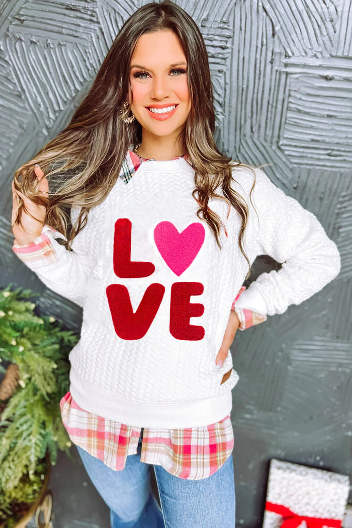 Chenille Cable Knit Sweatshirt | Holiday Collection