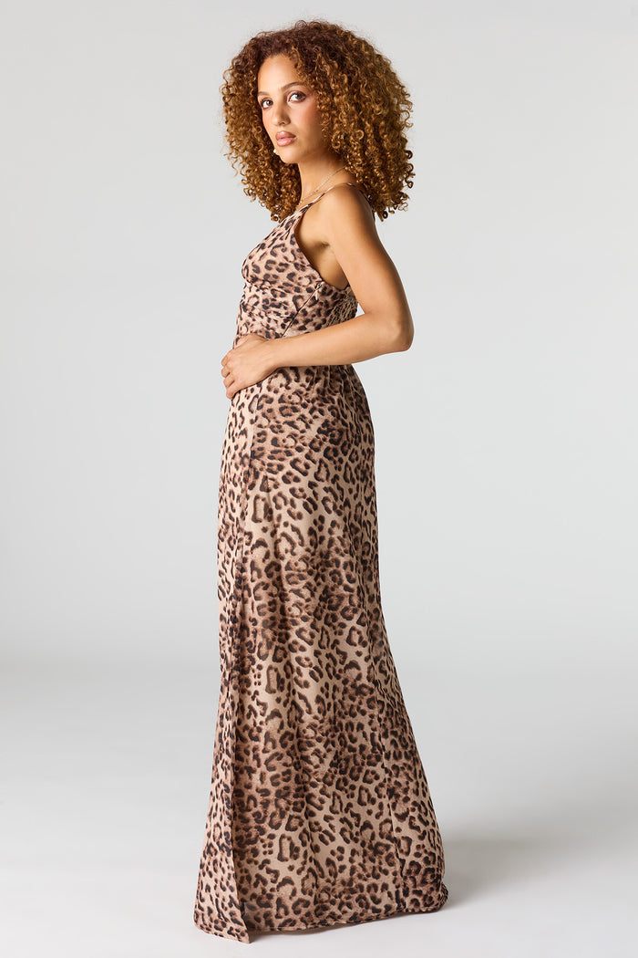 Chiffon V-Neck Maxi Dress