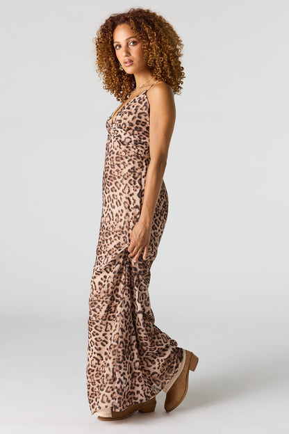 Chiffon V-Neck Maxi Dress