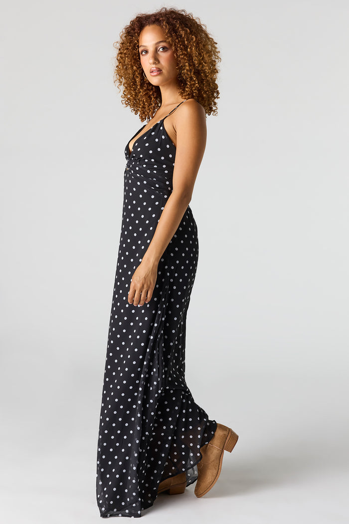 Chiffon V-Neck Maxi Dress
