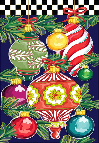Christmas Ornaments Garden Flag