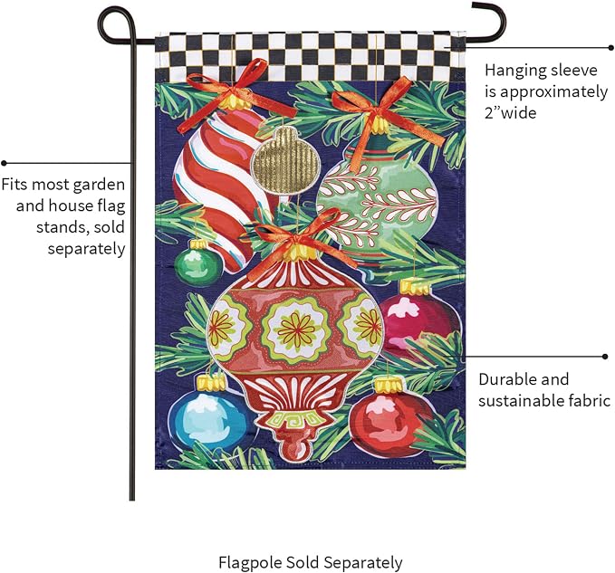 Christmas Ornaments Garden Flag