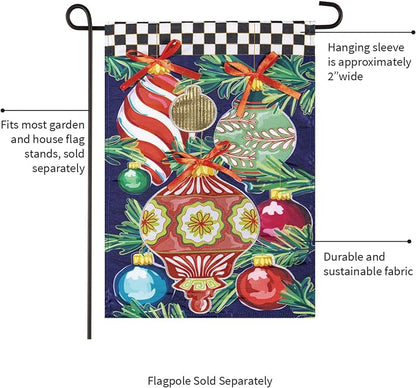 Christmas Ornaments Garden Flag