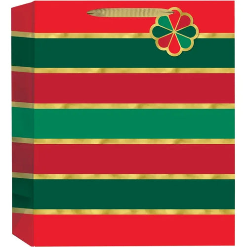 Christmas Stripes Jumbo Gift Bag