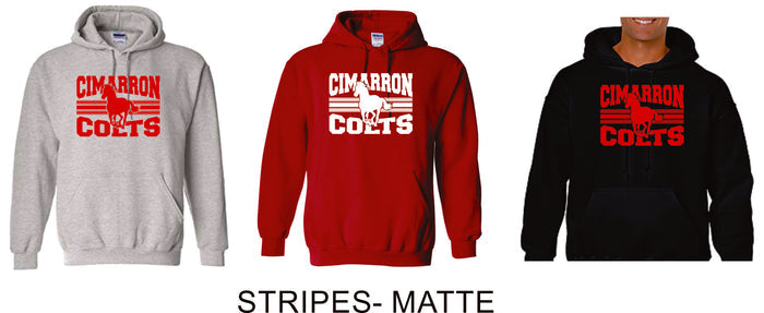Cimarron Basic Hooded Sweatshirt- Matte and Glitter