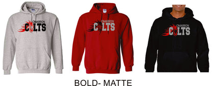 Cimarron Basic Hooded Sweatshirt- Matte and Glitter