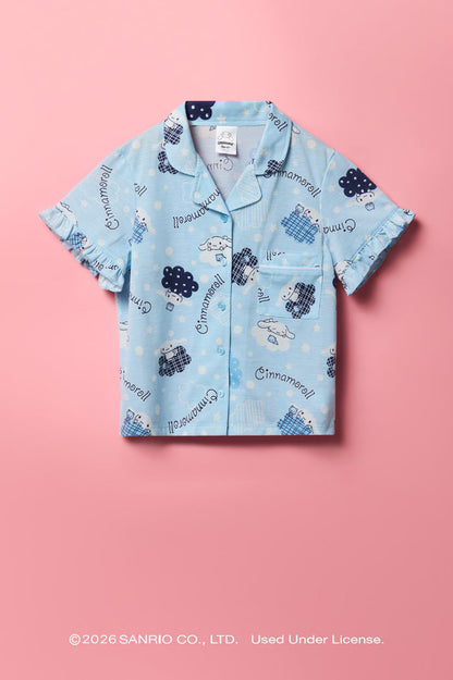 Cinnamoroll™ Girls Button-Up Top & Short Pajama Set