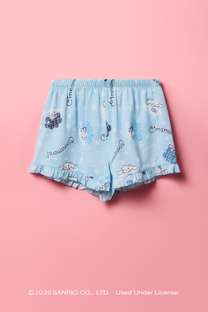 Cinnamoroll™ Girls Button-Up Top & Short Pajama Set