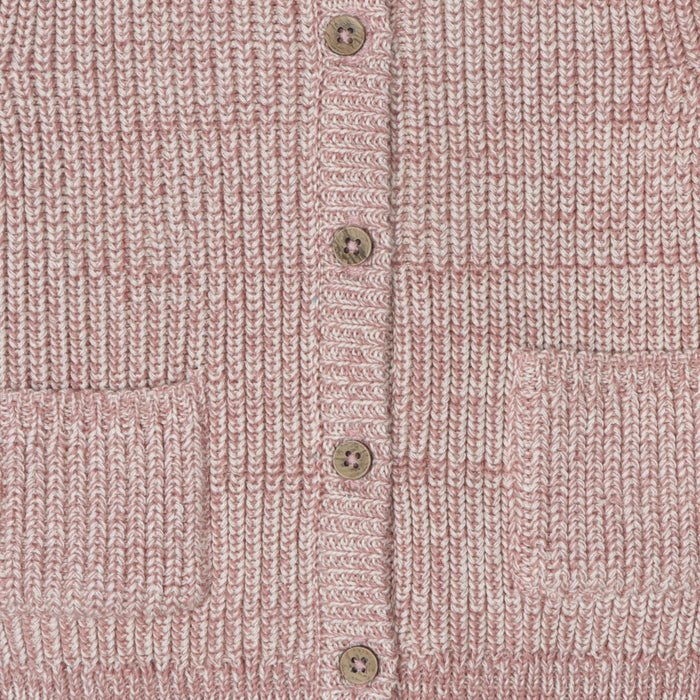 Classic Chunky Knit Baby Hooded Jacket (Organic Cotton)