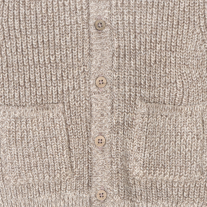 Classic Chunky Knit Baby Hooded Jacket (Organic Cotton)