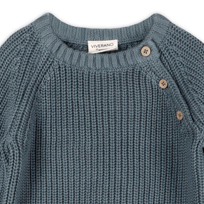 Classic Chunky Knit Baby Pullover Sweater (Organic Cotton) -