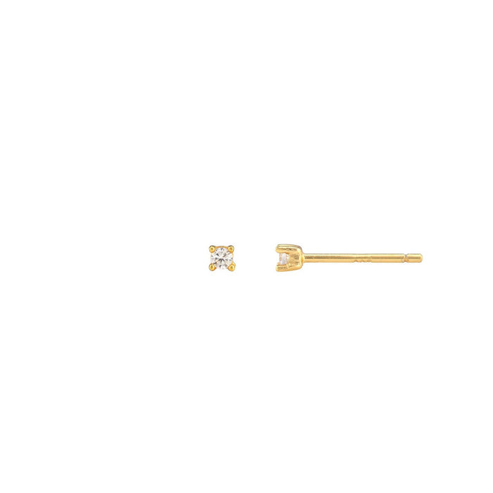 Classic Crystal Prong Set Stud Earrings | 18K GV