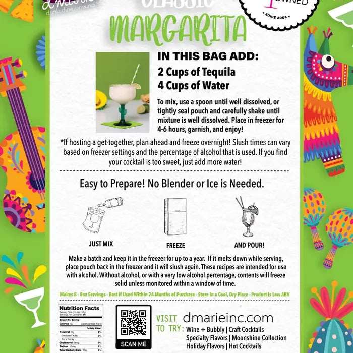 Classic Margarita - Ready-To-Freeze Cocktail Mix