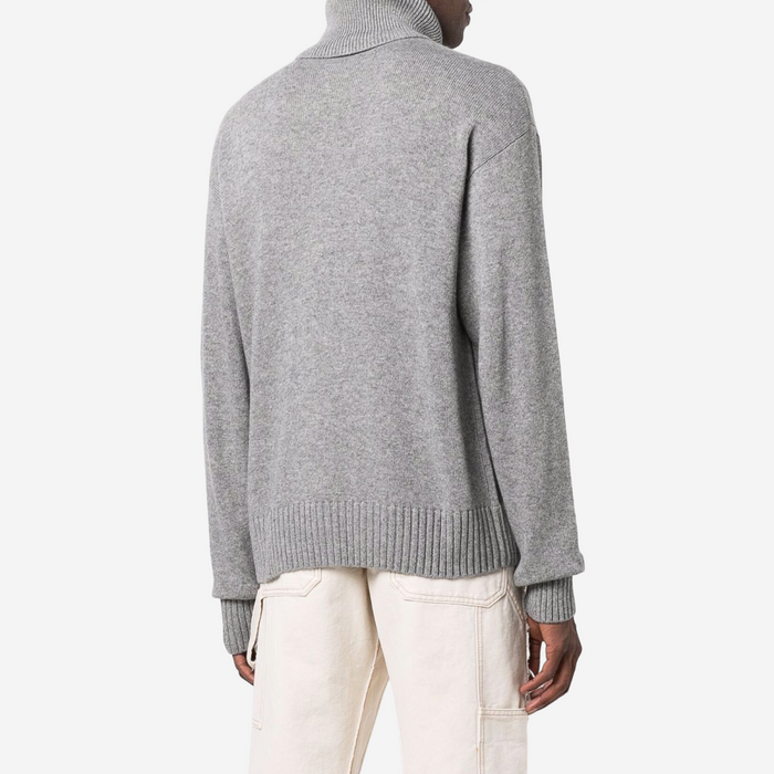 OFF-WHITE CLASSIC TURTLE NECK GREY SWEATER