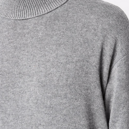 OFF-WHITE CLASSIC TURTLE NECK GREY SWEATER