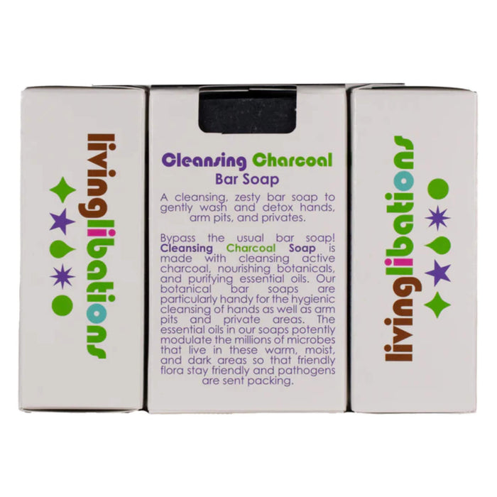 Box of Living Libations Cleansing Charcoal Soap 120g