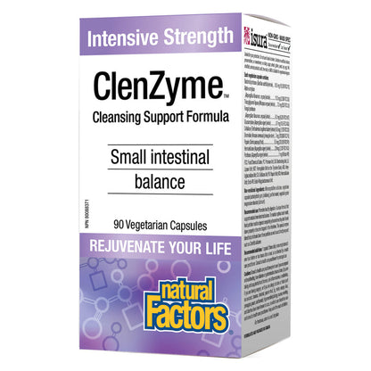 Box of Natural Factors ClenZyme Intensive Strength 90 Vegetarian Capsules