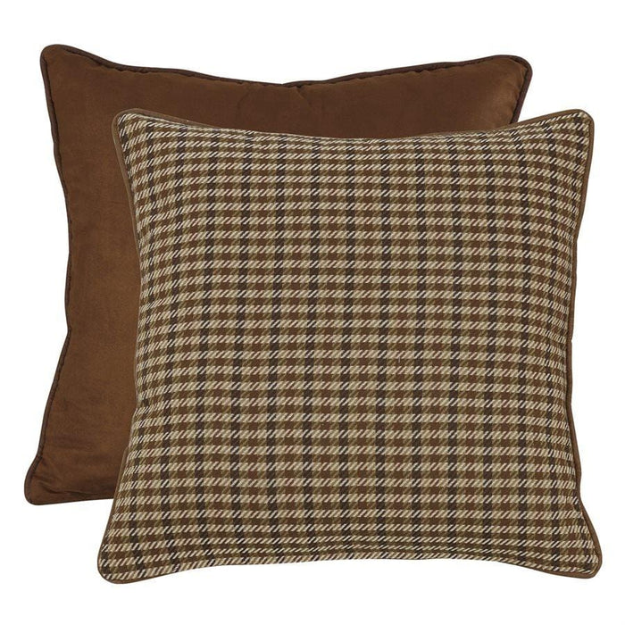 Clifton Woven Twill Plaid & Suede Reversible Euro Sham Euro Sham