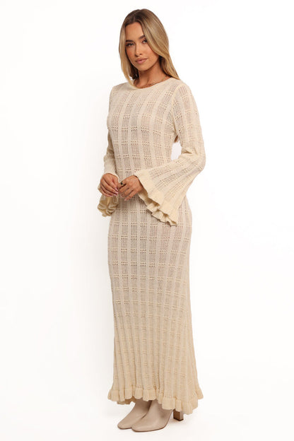 Petal and Pup USA DRESSES Colter Long Sleeve Maxi Dress - White (DO NOT SET LIVE)