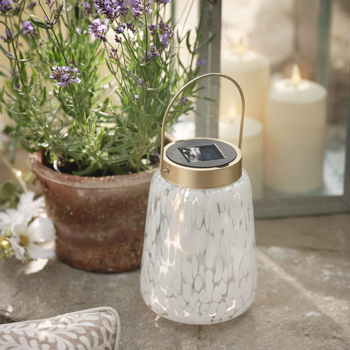 Confetti Glass Solar Lantern