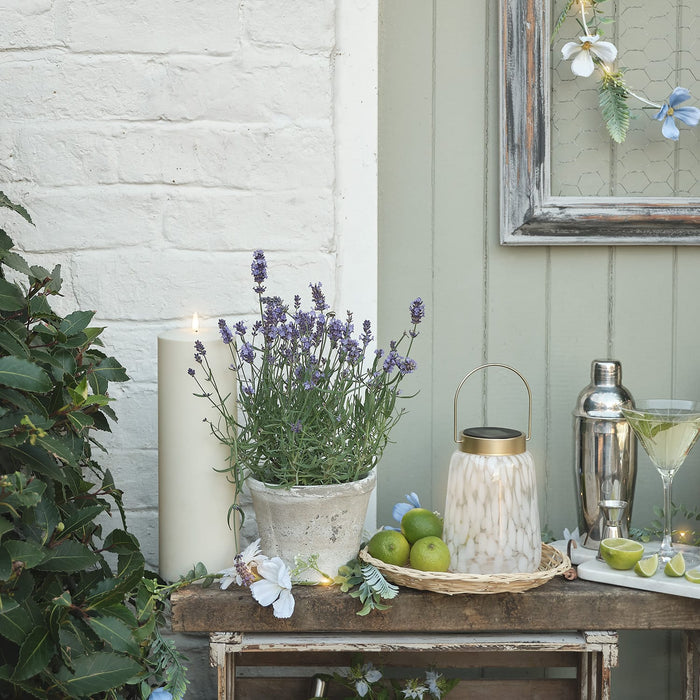 Confetti Glass Solar Lantern