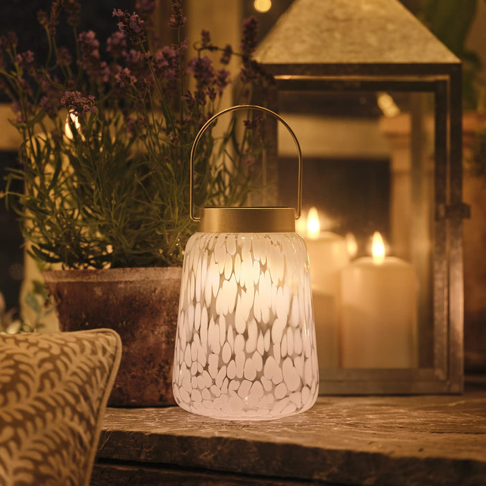 Confetti Glass Solar Lantern
