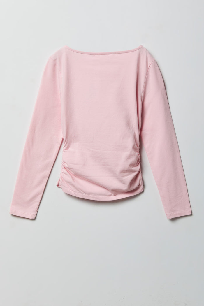 Contour Cinched Long Sleeve Top
