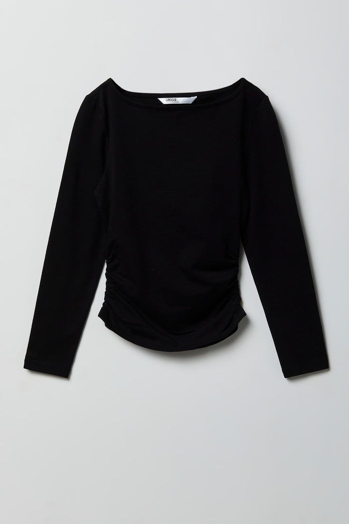 Contour Cinched Long Sleeve Top