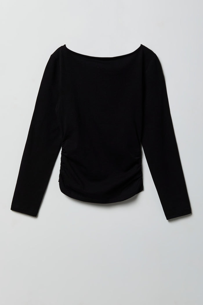 Contour Cinched Long Sleeve Top
