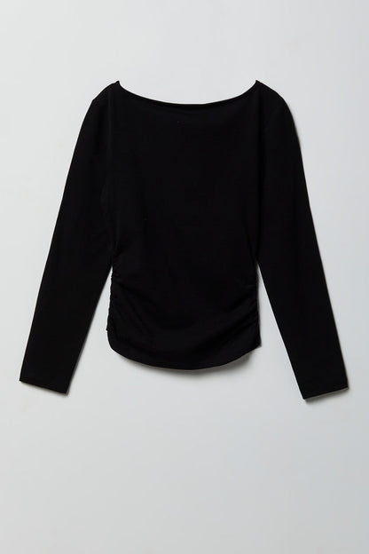 Contour Cinched Long Sleeve Top