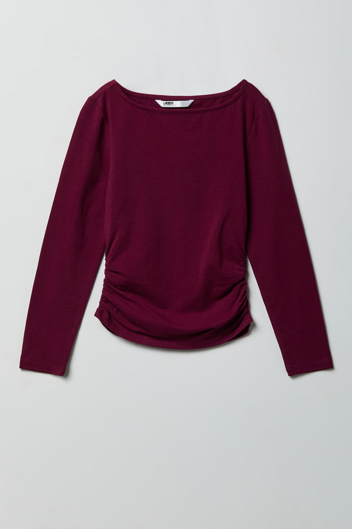 Contour Cinched Long Sleeve Top