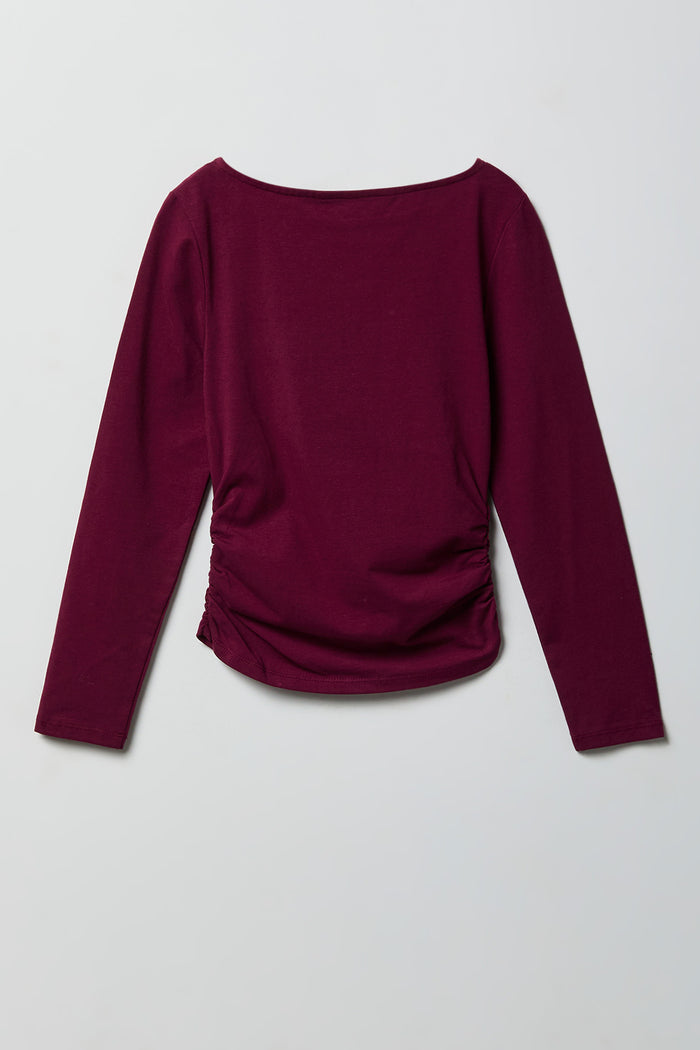 Contour Cinched Long Sleeve Top