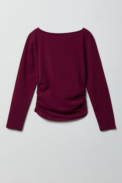 Contour Cinched Long Sleeve Top