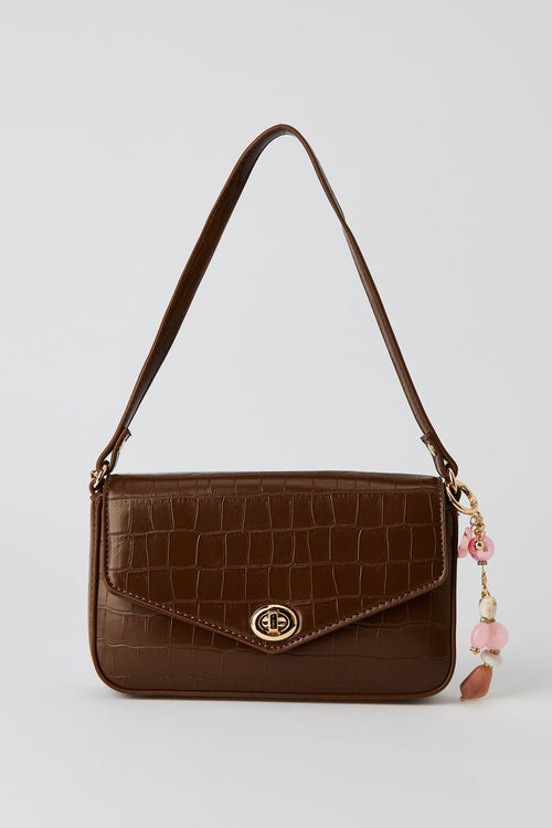 Convertible Shoulder Bag with Keychain