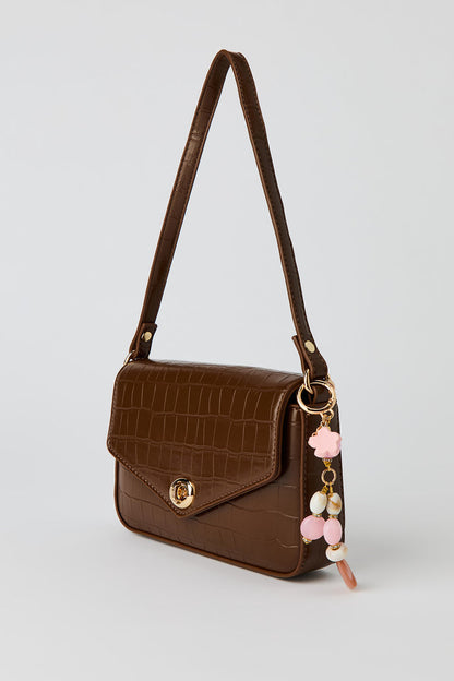 Convertible Shoulder Bag with Keychain